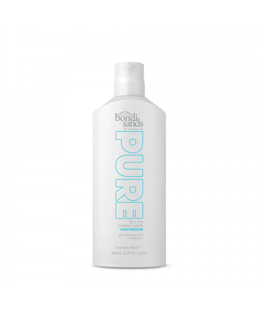 Bondi Sands PURE Self-Tanning Foaming Water combines their iconic golden glow with skincare-first ingredients. The colourless, fragrance free formula is quick drying, requires no rinse off, and is gentle enough for sensitive skin. Apply directly onto skin. No wash off required.