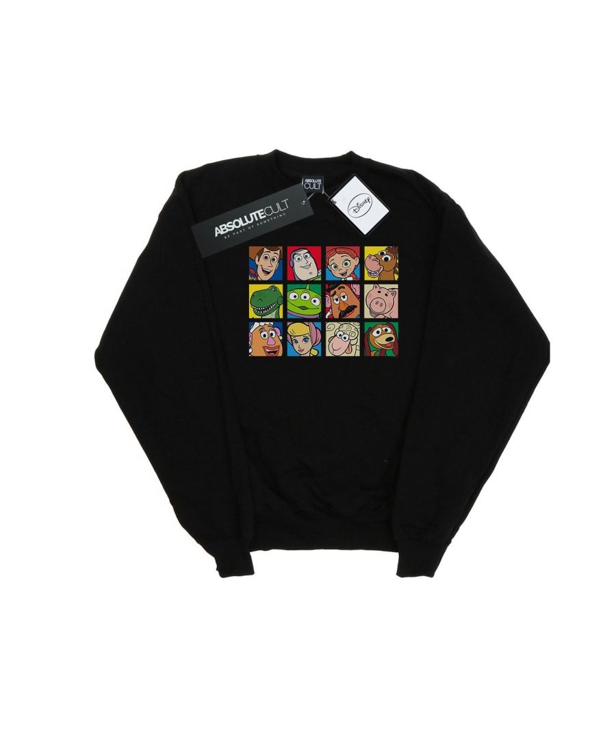 Disney Mens Toy Story Character Squares Sweatshirt (Black) - Size 4XL