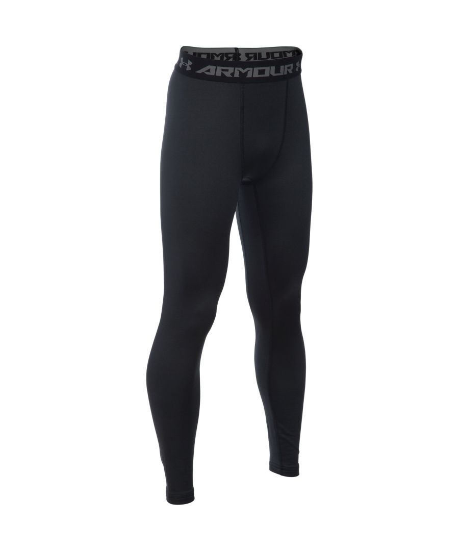 The Under Armour ColdGear Armour Compression Leggings are your first layer of defence when training in cold weather.  Made with a Dual-layer ColdGear fabric that has a warm brushed interior and a slick, fast-drying exterior for added warmth while keepign you dry.  A 4 way stretch fabric with added Moisture Transport System that wicks sweat away from the body to keep you dry, Engineered elastic waistband with ARMOUR wordmark detail and added UA logo to the leg.