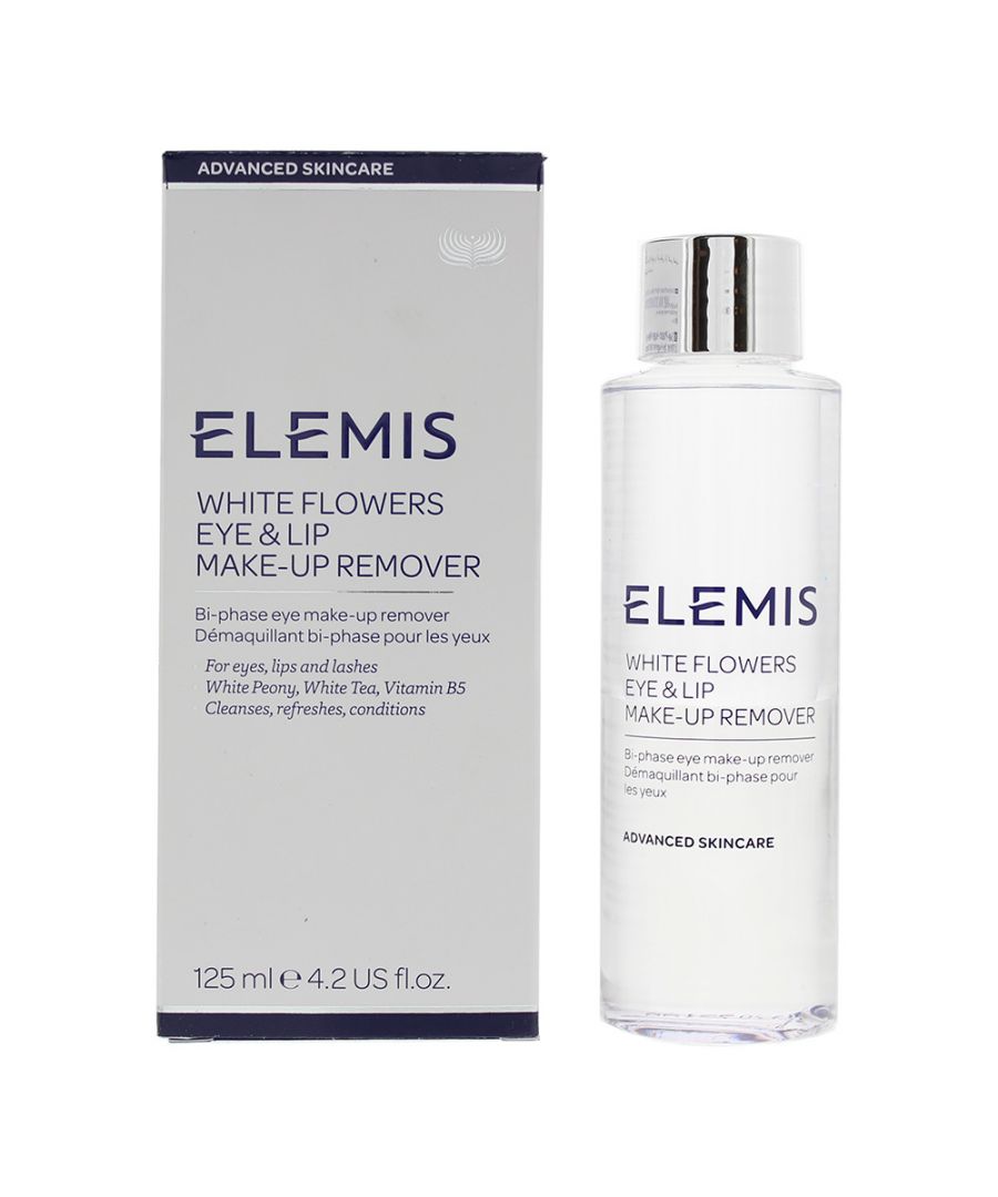 The Elemis Advanced Skincare White Flowers Eye & Lip Make-Up Remover has been designed as a bi-phase make up remover. The remover has a gentle yet powerful formula that instantly removes every trace of long wear eye and lip make up. The formula, which is innovative and ophthalmologist-approved, is infused with hydrating White Peony extract and cooling White Tea, which lets skin feeling soothed and refreshed.