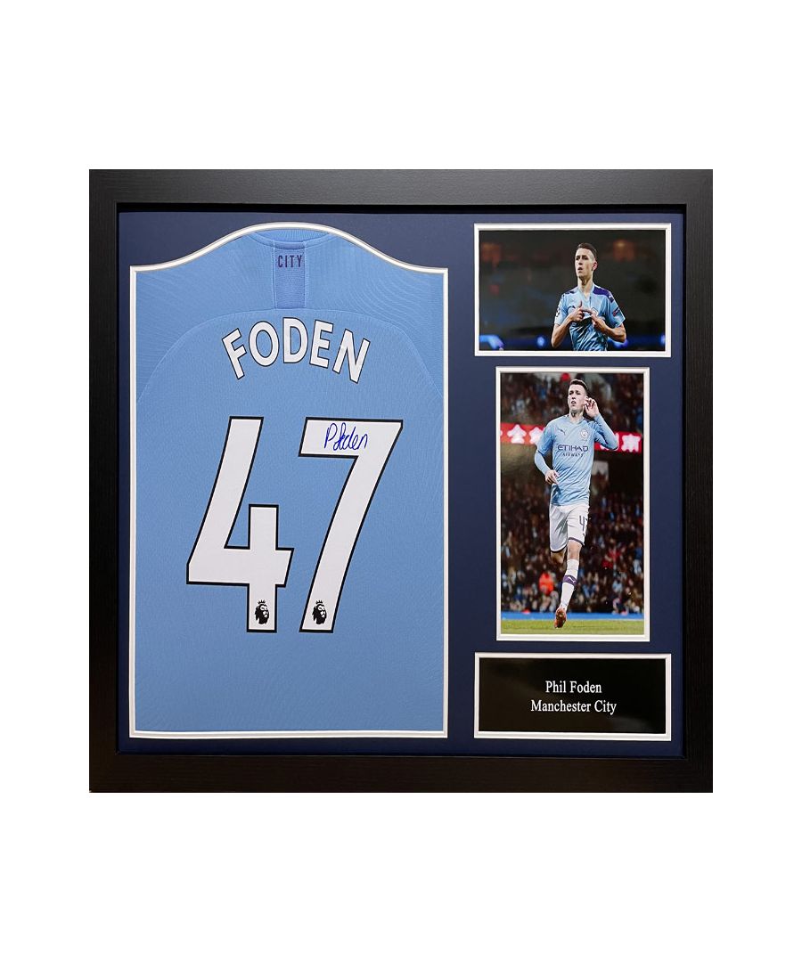 Image for All Star Signings Phil Foden Signed Home Shirt in Multi Colour