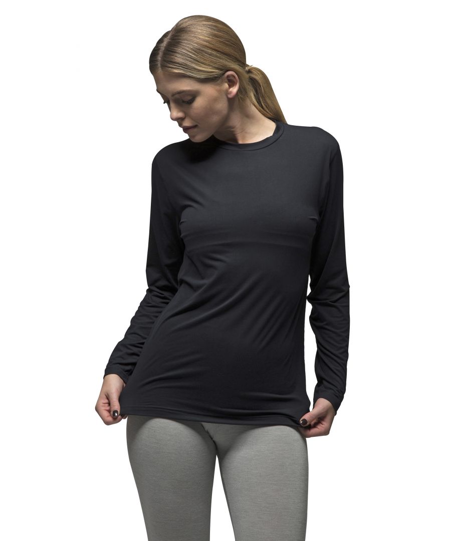 Ladies Heat Holders Performance Base Layer TopWhen the bitter cold weather hits and wrapping up with hats, gloves and coats aren’t enough you need something better suited for the job of keeping you warm. These Ladies Performance Layer Thermal Tops are ideal at keeping warm air close to the skin.With an easy fit design to go under your clothes for a smooth slim-fitting thermal base layer for the colder days where one layer isn't enough! WIth 3 different types of thickness: Warm, X-Warm & XX-Warm you have plenty of choice to pick the right underwear for you.The technical construction of this thermal underwear, along with its supportive fit, have been designed so that it effortlessly shapes and works with your body's natural contours, providing the best fit possible - making it hardly noticeable under your clothing. The base layer is made of a lovely soft fabric, which helps to add that extra bit of warmth and makes it extremely soft for added comfort to the garment.This thermal underwear top comes in one colour: Black, Available in 4 sizes: Small, Medium, Large & X-Large, all with the 3 different thicknesses available. There are matching long johns leggings also available in separate listings. We even offer men's sizes/colours as well.Extra Product DetailsLadies Performance TopThermal Underwear Base LayerSuper soft & comfortableTechnical constructionSupportive FitSeamless bodyExtra warm4 Sizes Available3 Different ThicknessesMatching Leggings Available- Original/Lite - 100% Polyester- Ultra Lite - 84% Polyester, 16% Elastane
