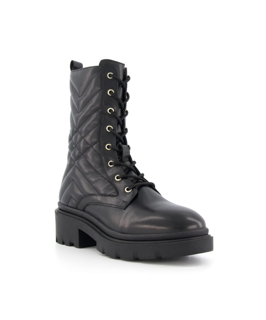 Image for Dune Ladies PAYNTER Quilted Leather Biker Boots