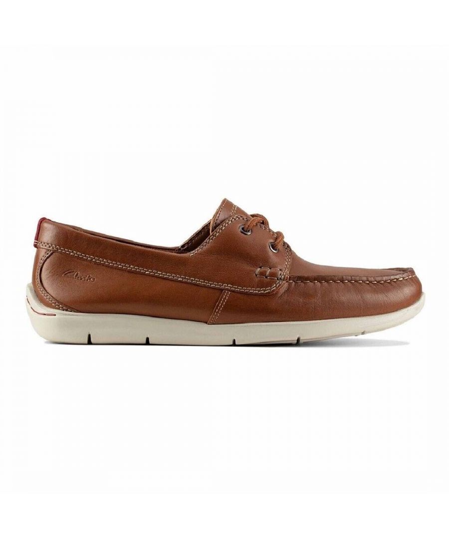 clarks karlock step mens brown boat shoes nubuck leather - size uk 9.5