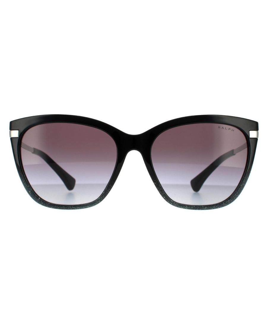 Ralph door Ralph Lauren zonnebril RA5267 58418G Glansende gradiënt zwarte glitter grijze gradiënt