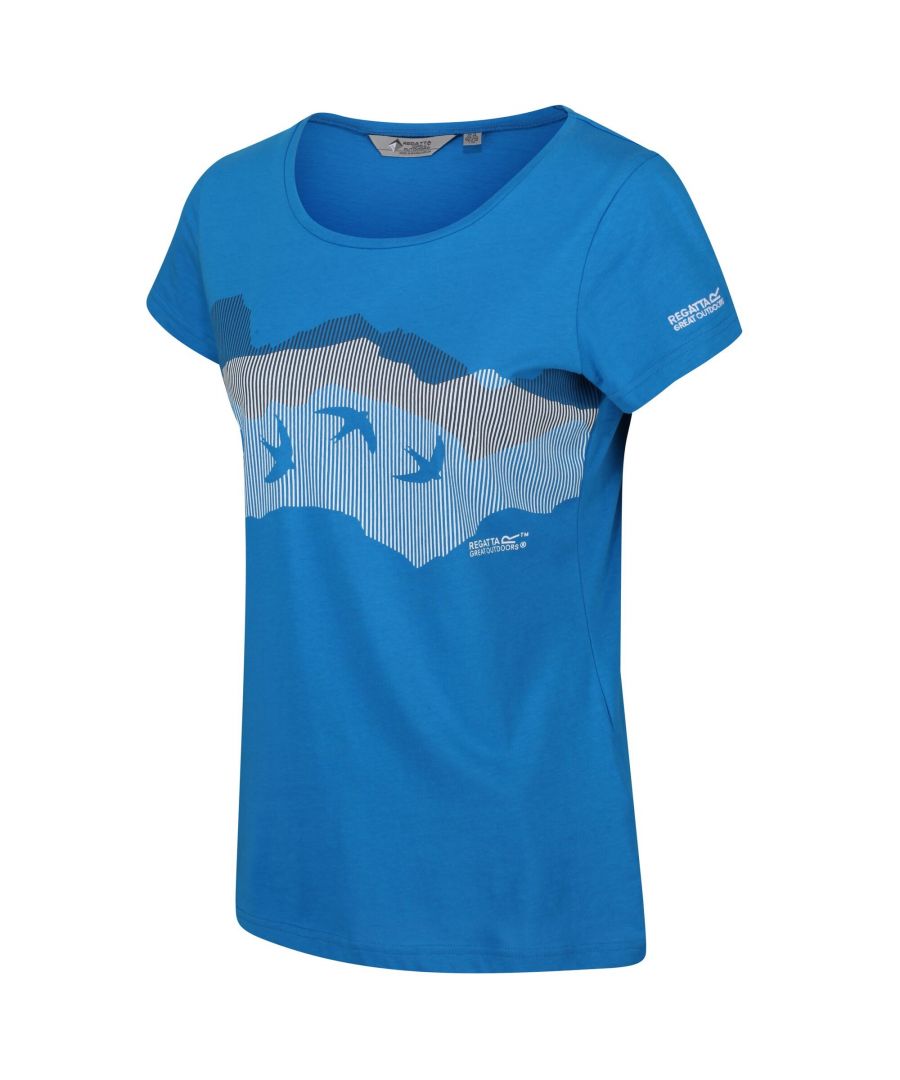 Regatta Womens/Ladies Breezed Graphic T-Shirt (Blue Aster)
