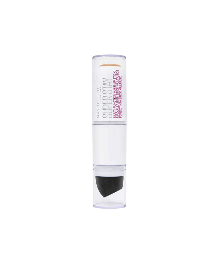 Super Stay Multi-Use Foundation Stick provides flawless, full coverage - and comes with a built-in precision blender sponge for easy and quick application. Super Stay Multi-Use Foundation Stick provides flawless, full coverage with a cream-to-matte longwear finish and a precision pointed blender sponge for easy and quick application at home or out on the town. The result? A no-mess application and flawless looking skin that lasts all day.