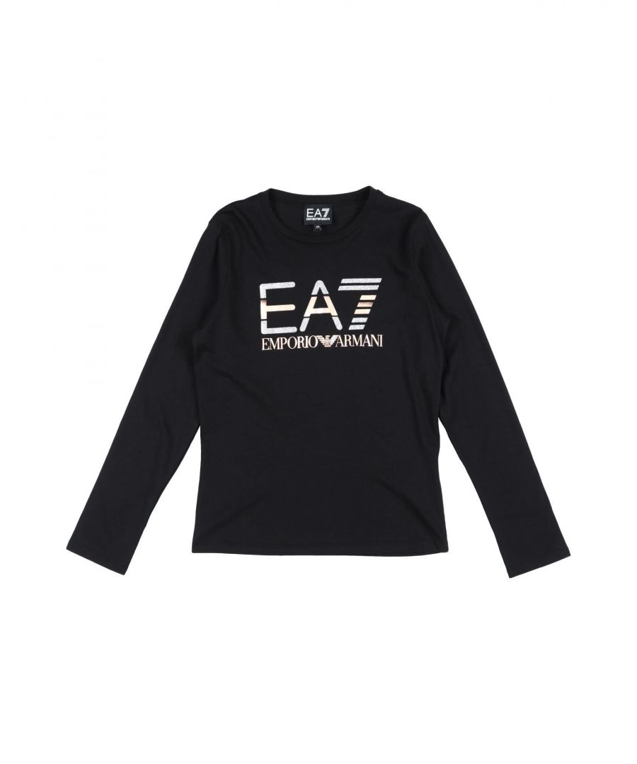 Image for Ea7 Girl Cotton T-Shirt in Black