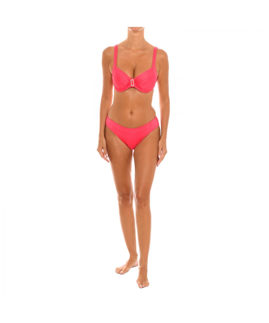 Teleno Womenss unpadded underwire bikini EB1323C - Fuchsia - Size 40C