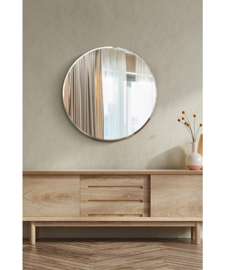 Image for All Glass Bevelled Classic Design Round Venetian Modern Wall Mirror 70 x 70cm