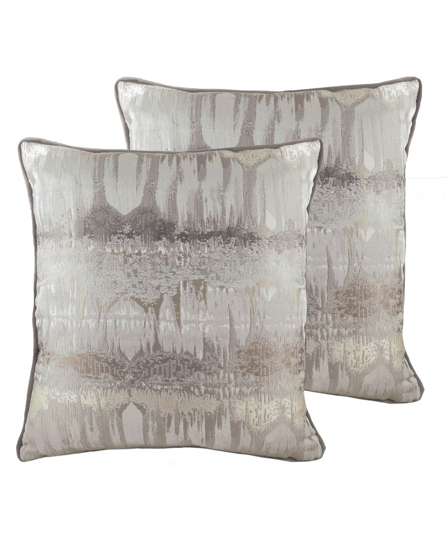 Reminiscent of ancient Peruvian artwork, the Inca cushion will introduce a luxurious and textured feel to your interior with metallic gold and silver elements and bold Velvet feel reverse and piping.