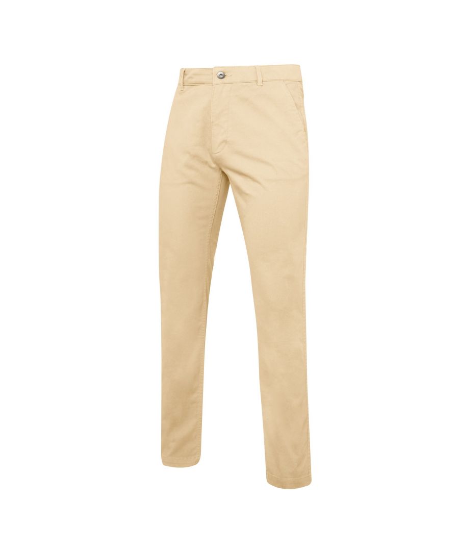 Image for Asquith & Fox Mens Slim Fit Cotton Chino Trousers (Natural)
