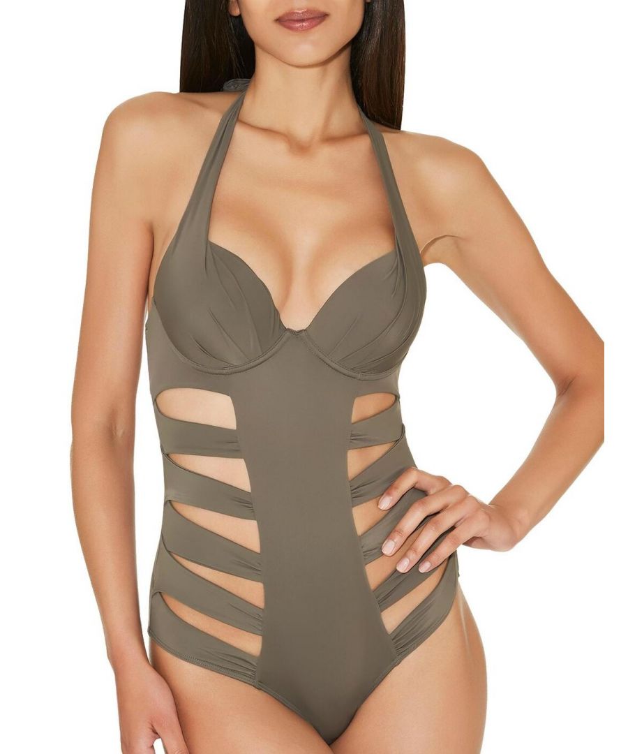 Aubade Womens ET57 Sexy Chill One Piece Swimsuit - Brown - Size 32C