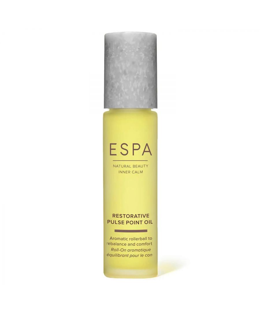 Rejuvenate your senses with the ESPA Restorative Pulse Point Oil. This comforting blend promotes a re-balancing effect, perfect for those with busy schedules who are always on the go. Formulated with a blend of carefully selected ingredients, the scented roll-on boasts aromatherapy benefits to help restore a sense of calm, peace and tranquillity. Carefully blended with Sweet Orange, Rose Geranium and Lavender to help create a feeling of calm. The addition of Palmarosa helps restore the senses.