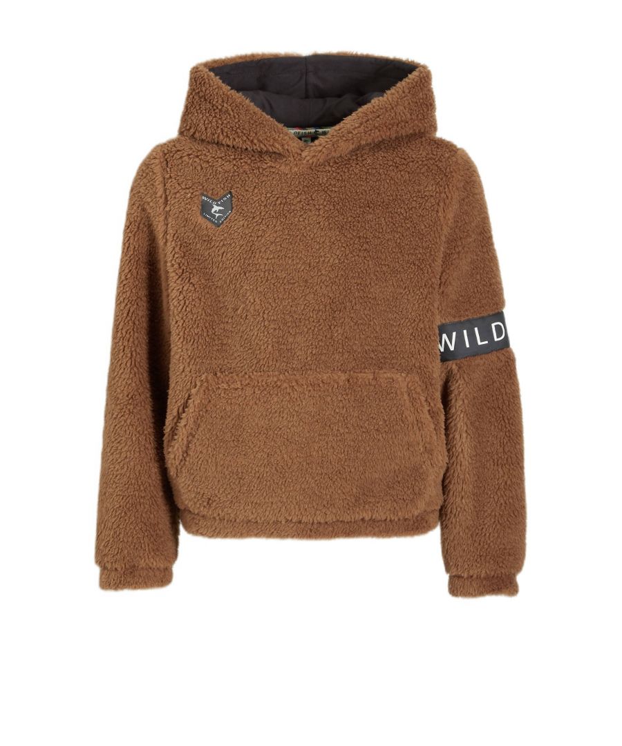 Deze hoodie voor zowel jongens als meisjes van Wildfish is gemaakt van teddy stof. Het model heeft een capuchon en lange mouwen.details van deze hoodie:•  kangoeroezak