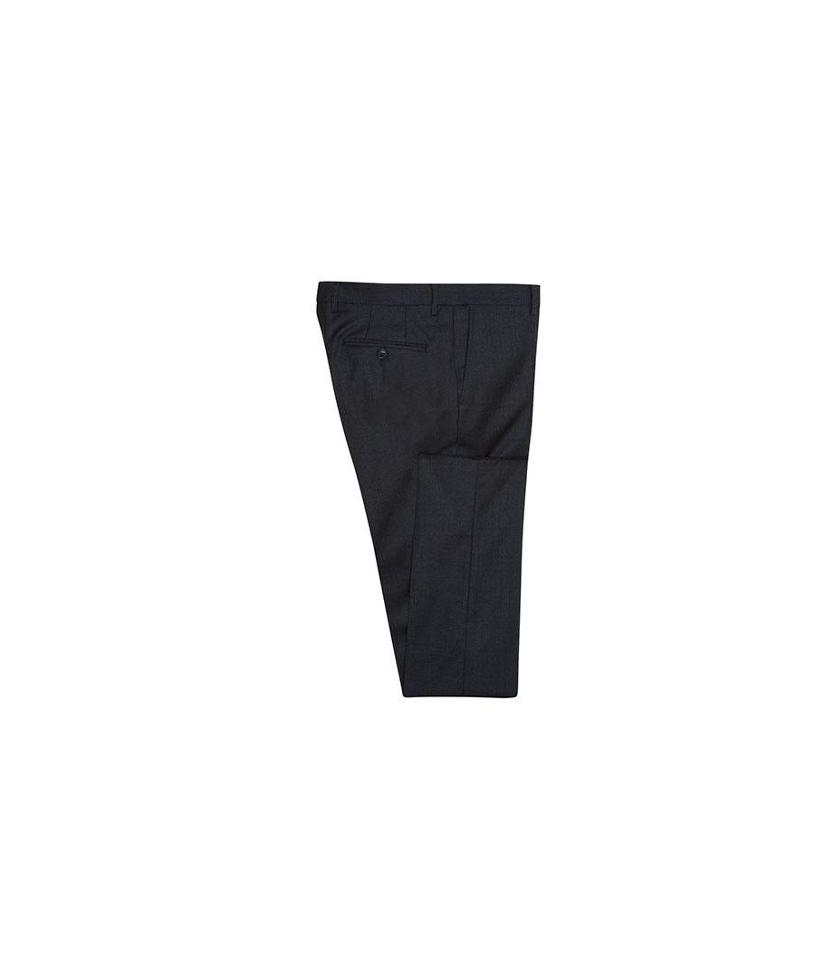 Hackett London Mens Sharkskin Texture Suit Trousers in Dark Grey - Size 30
