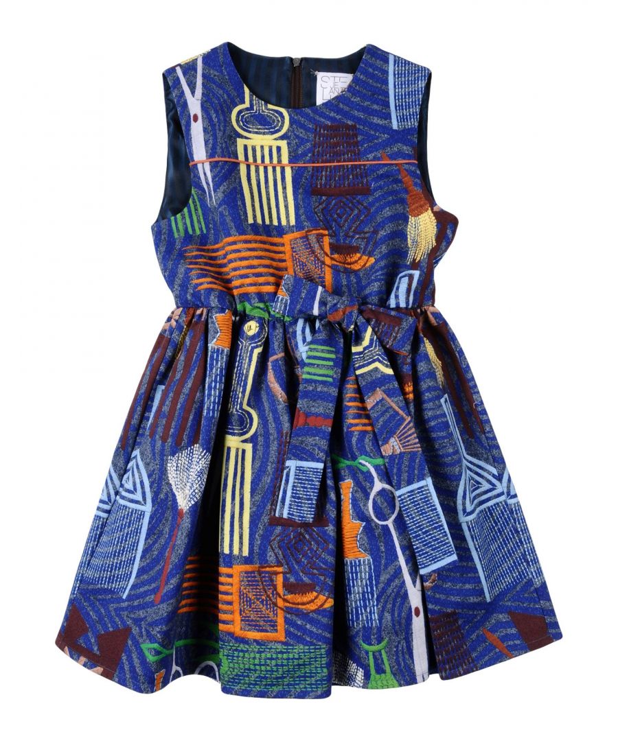Image for Stella Jean Girl Kids’ Cotton Dress in Blue