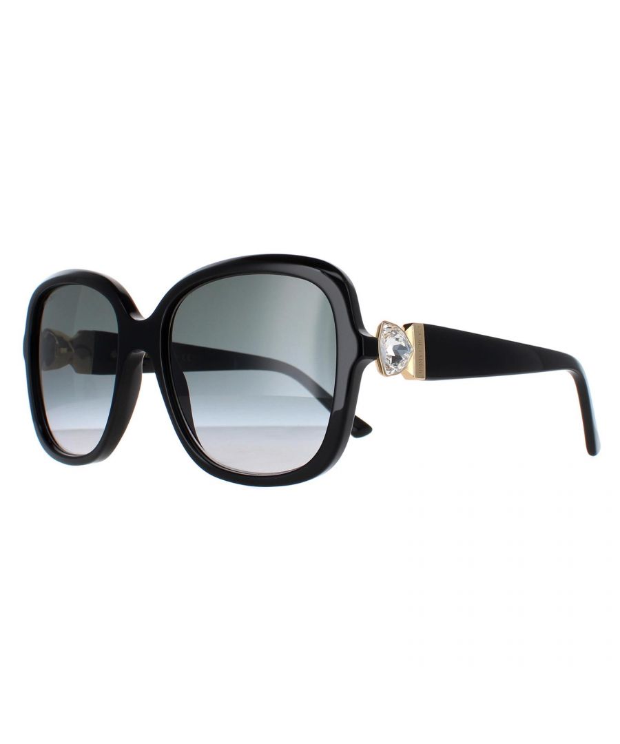 Jimmy Choo Square Womens Black Dark Grey Gradient SADIE/S - One Size