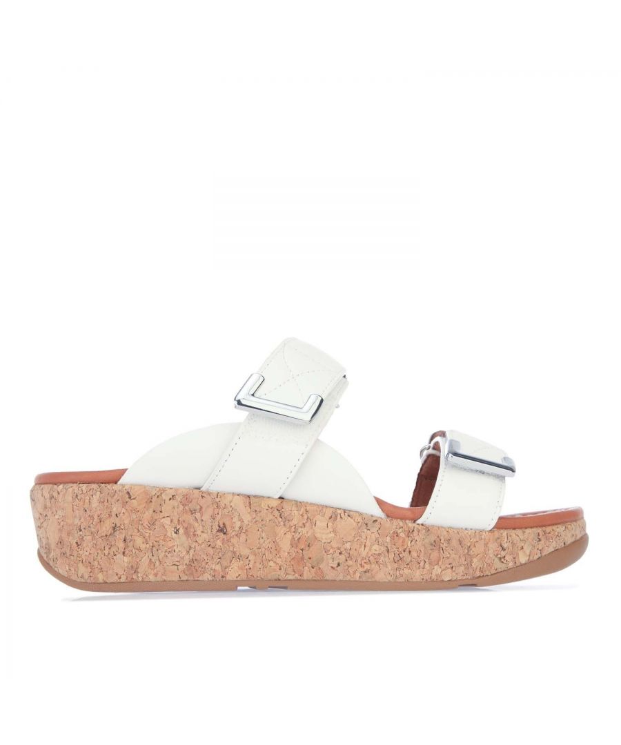 Verstelbare FitFlop Remi-sandalen voor dames, wit