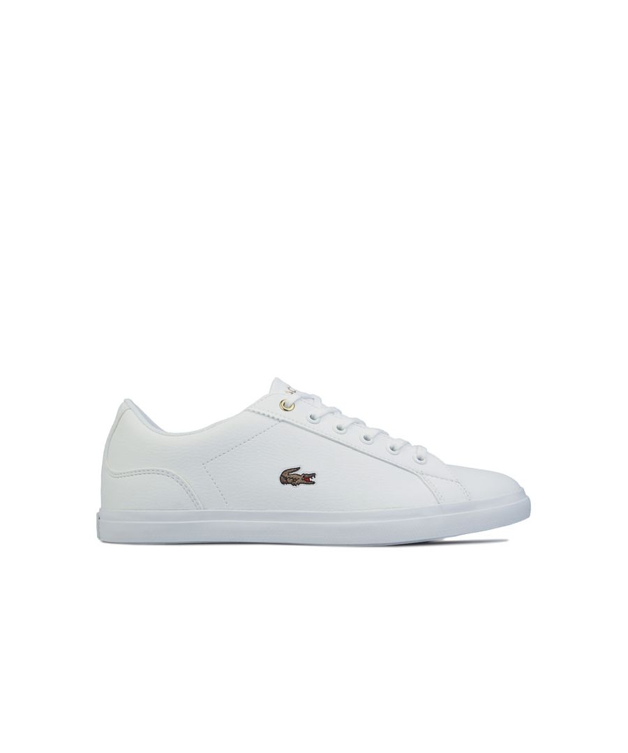 Lacoste Boys Boy's Junior Lerond 1 Trainers in White gold Leather - Size UK 3.5 Infant