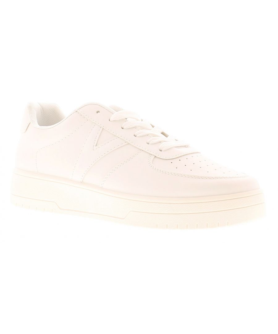 Focus Potus Womens Trainers White. Manmade Upper. Fabric Lining. Synthetic Sole. Ladies Womans Casual Trainers Smart Tie Up.