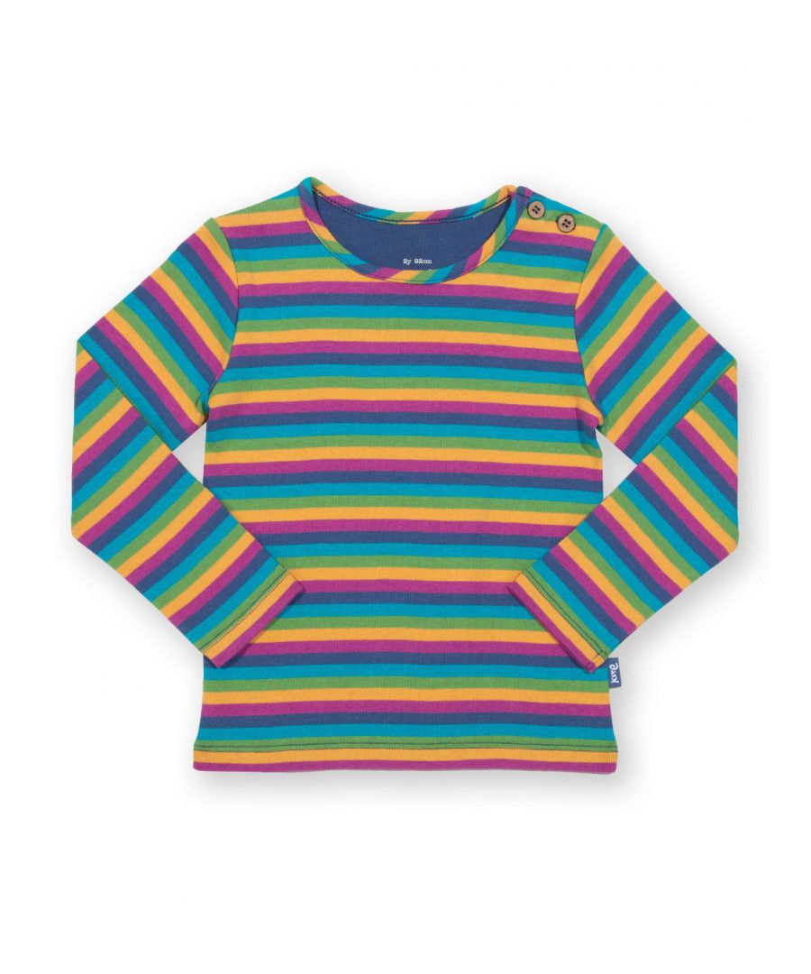 Kite Clothing Girls Rainbow Top - Multicolour Organic Cotton - Size 6-9M