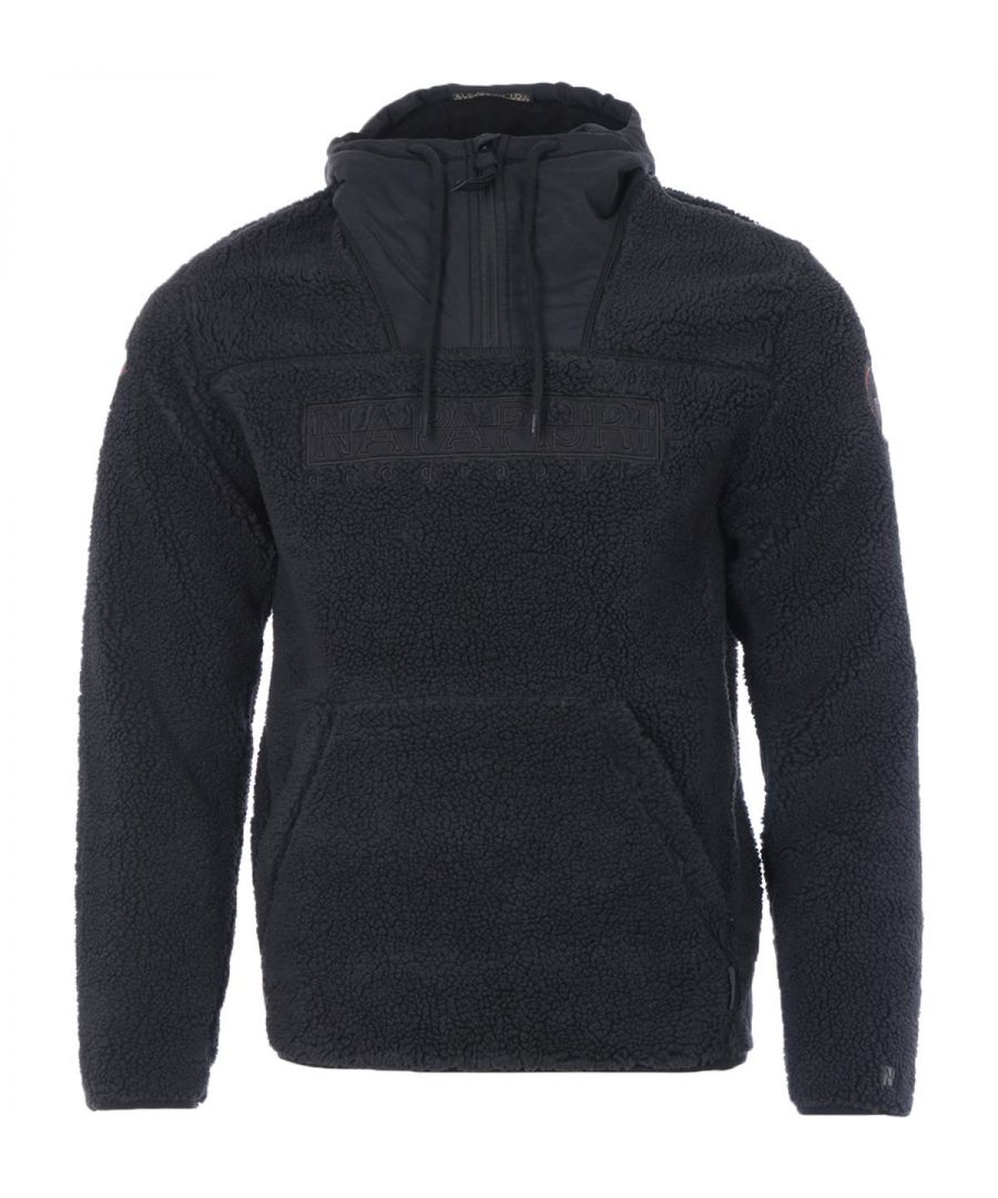 Image for Napapijri Teide Recycled Fleece Hooded Sweatshirt - Black