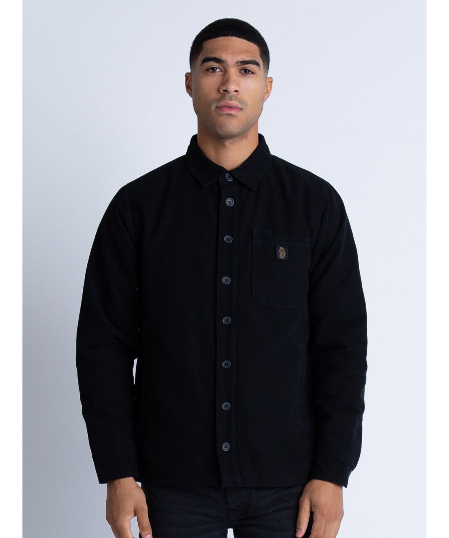 Luke 1977 Mens Bala Regular Fit Overshirt in Black - Size Small