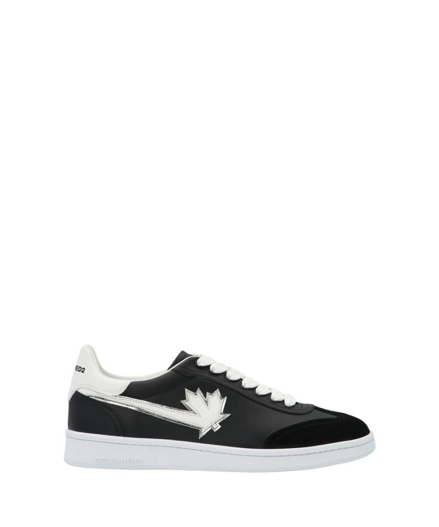 Logo Patch Leather Sneakers