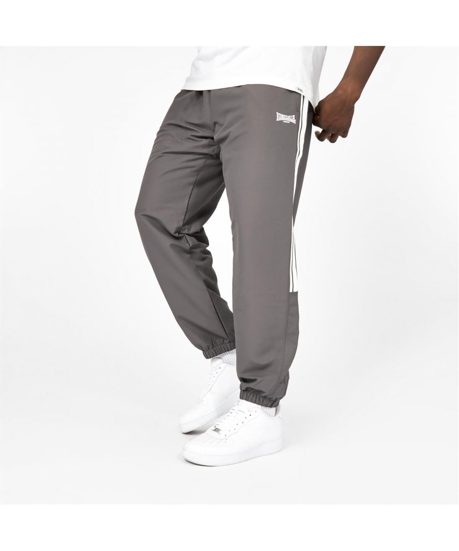 Image for Lonsdale Mens 2 Stripe CH Woven Pants Tracksuit Bottoms