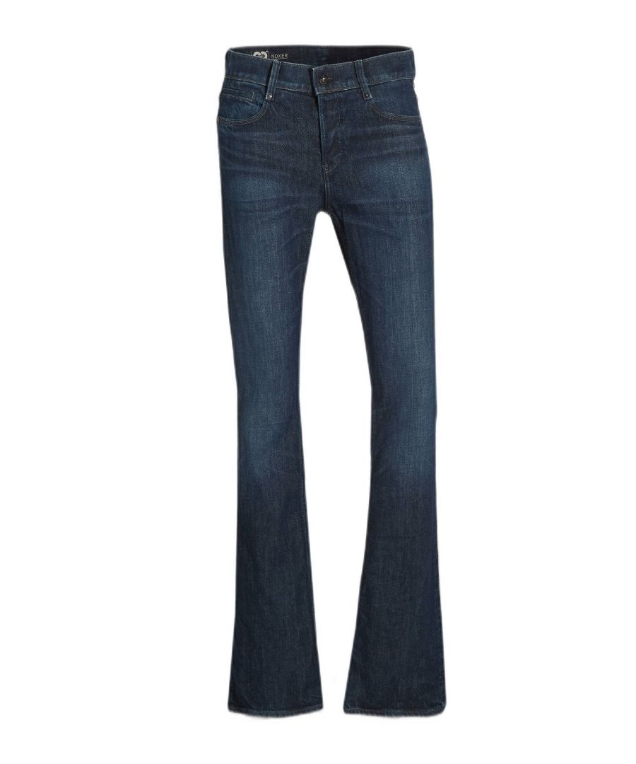 Deze flared fit jeans voor dames van G-Star RAW is gemaakt van een katoenmix. Dit 5-pocket model heeft een hoge taille en heeft een rits- en knoopsluiting.details van deze jeans:•  5-pocket