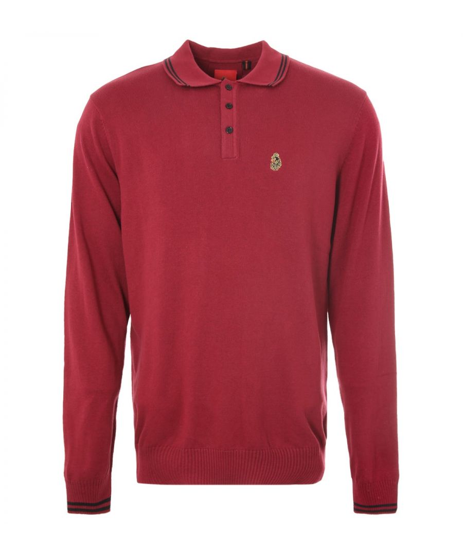 Luke 1977 is  without a doubt  the go-to brand if you're after well-crafted  witty and masculine products. Finished with the signature Luke Lion logo  you're looking at one of the UK's top contemporary menswear brands.The Milk Tipped Knitted Long Sleeve Polo Shirt  combines the look of a classic polo shirt with the construction of classic knitwear. Crafted from pure cotton yarns  featuring a rib-knit collar  three-button placket  long sleeves and contrast-tipped detailing. Finished with the iconic Luke Lion embroidered on the chest. -Regular Fit-Pure Knitted Cotton-Rib-Knit Collar-Three Button Placket-Long Sleeves -Ribbed Cuffs & Hem-Contrast Tipped Detailing->Luke 1977 Branding