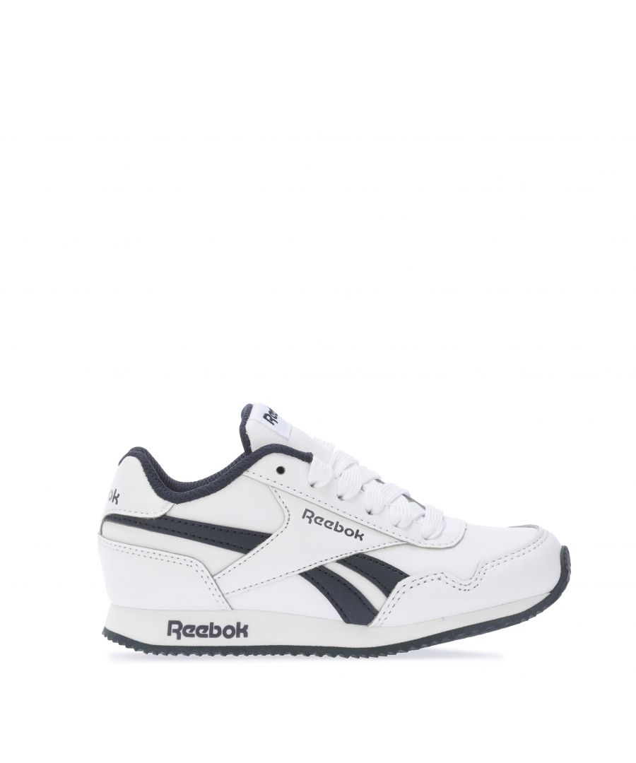 Reebok Boys Boy's Classics Junior Royal Classic Jogger 3 Trainers in White Navy - Blue & White - Size UK 3.5