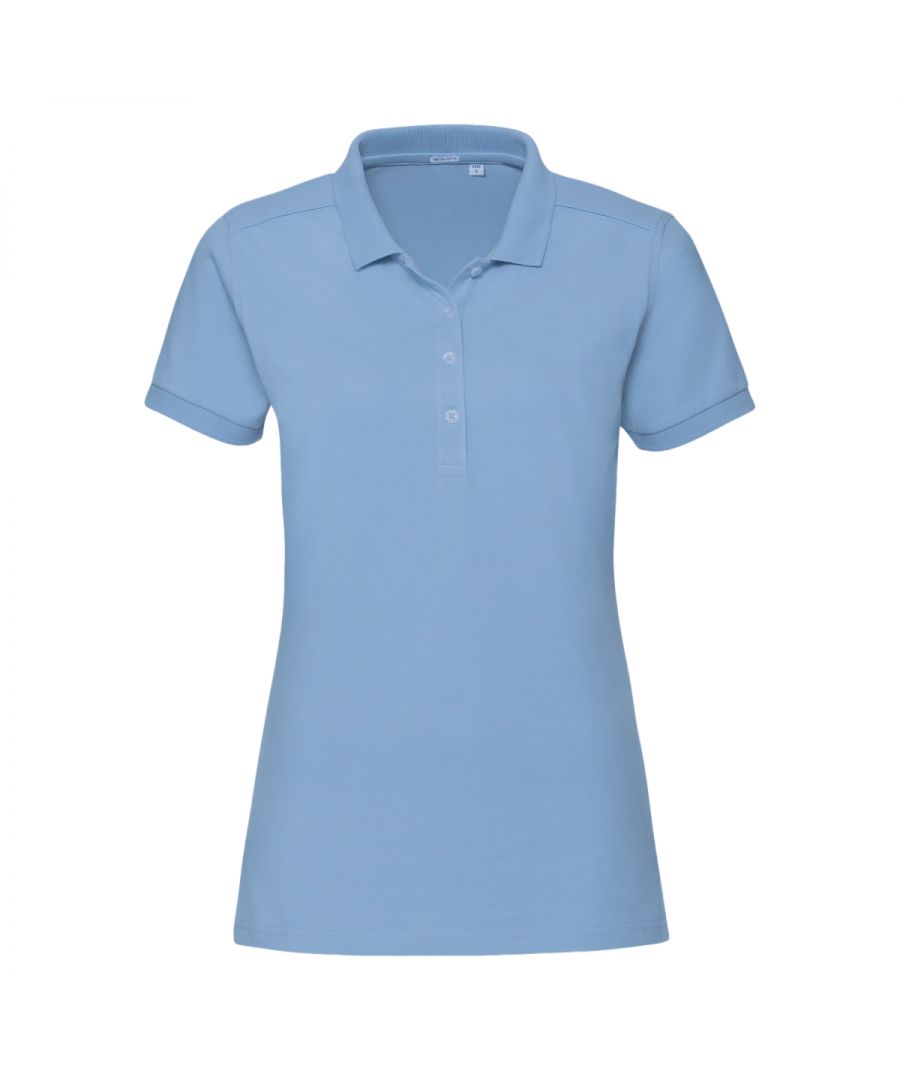 Image for Russell Womens/Ladies Stretch Short Sleeve Polo Shirt (Sky Blue)