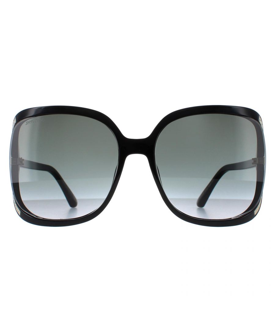Jimmy Choo Butterfly Womens Black Dark Grey Gradient TILDA/G/S - One Size
