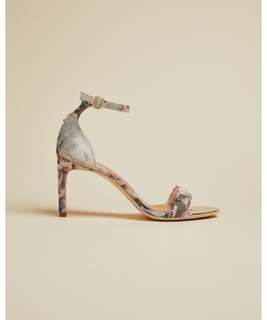 Image for Ted Baker Mwilla Jacquard Woodland Strappy Sandal, Pale Pink