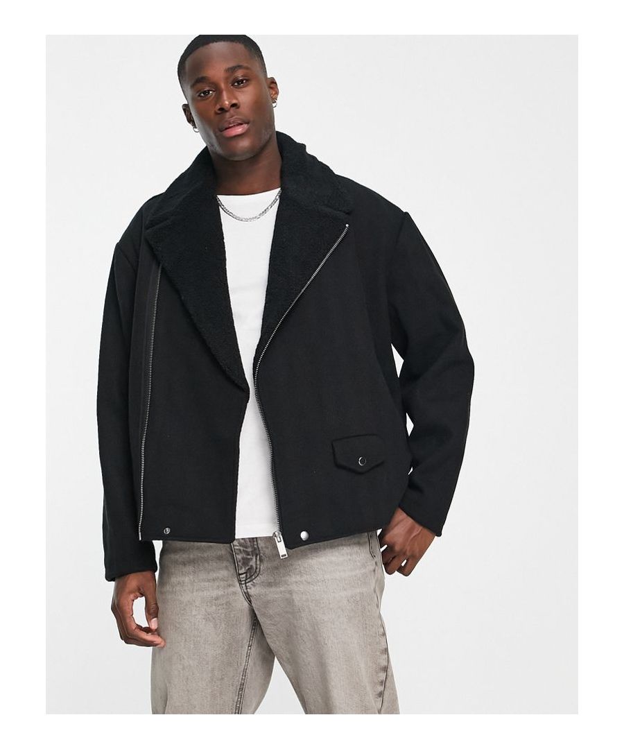 Jackets & Coats by ASOS DESIGN Mid-season layering Notch collar Zip fastening Pocket details Oversized fit  Sold By: Asos