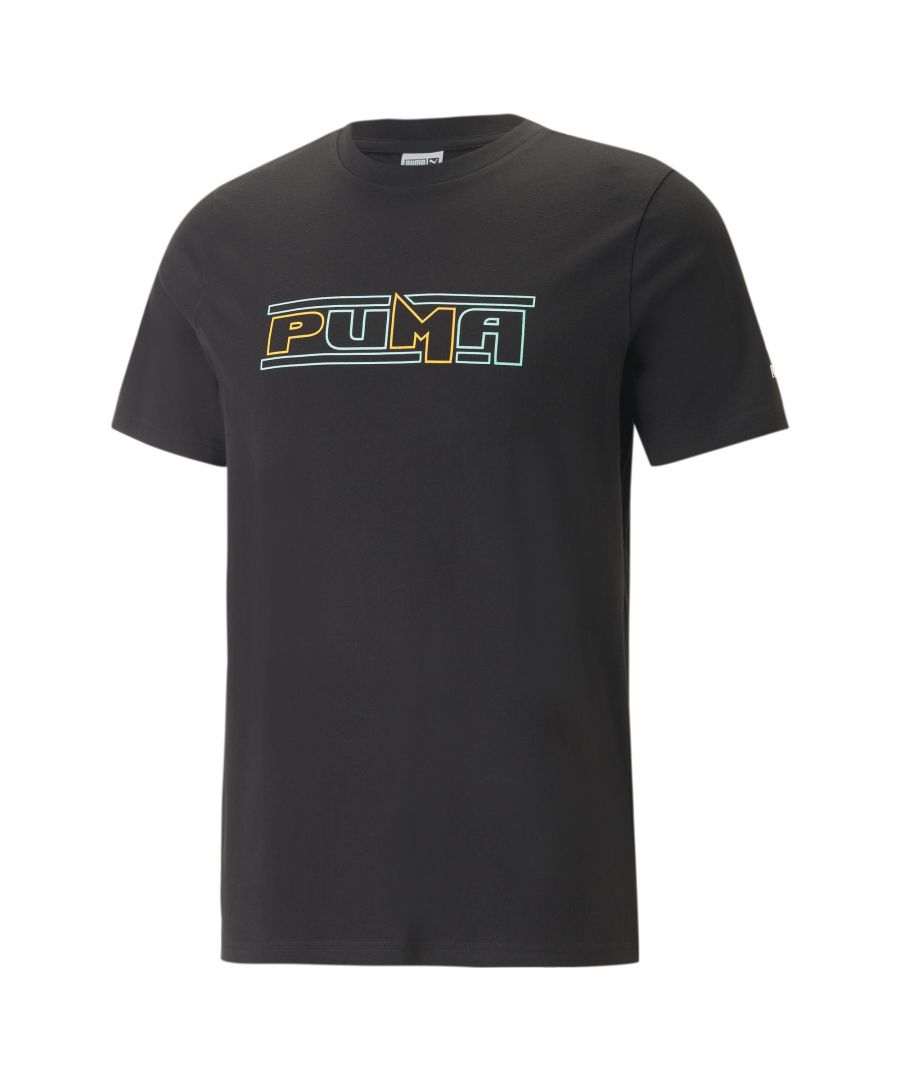 PRODUCT STORY A classic tee with a streetwear aesthetic. It features an ultra-cool graphic print across the chest, for a look that’s easy to incorporate into any outfit. FEATURES & BENEFITS : Cotton: Cotton in PUMA products comes from farms with a focus on sustainable farming such as water efficiency and soil health protection. Learn more: https://about.puma.com/forever-better DETAILS : Ribbed crew neck Rubber graphic print on chest PUMA Archive No.1 Logo on left sleeve