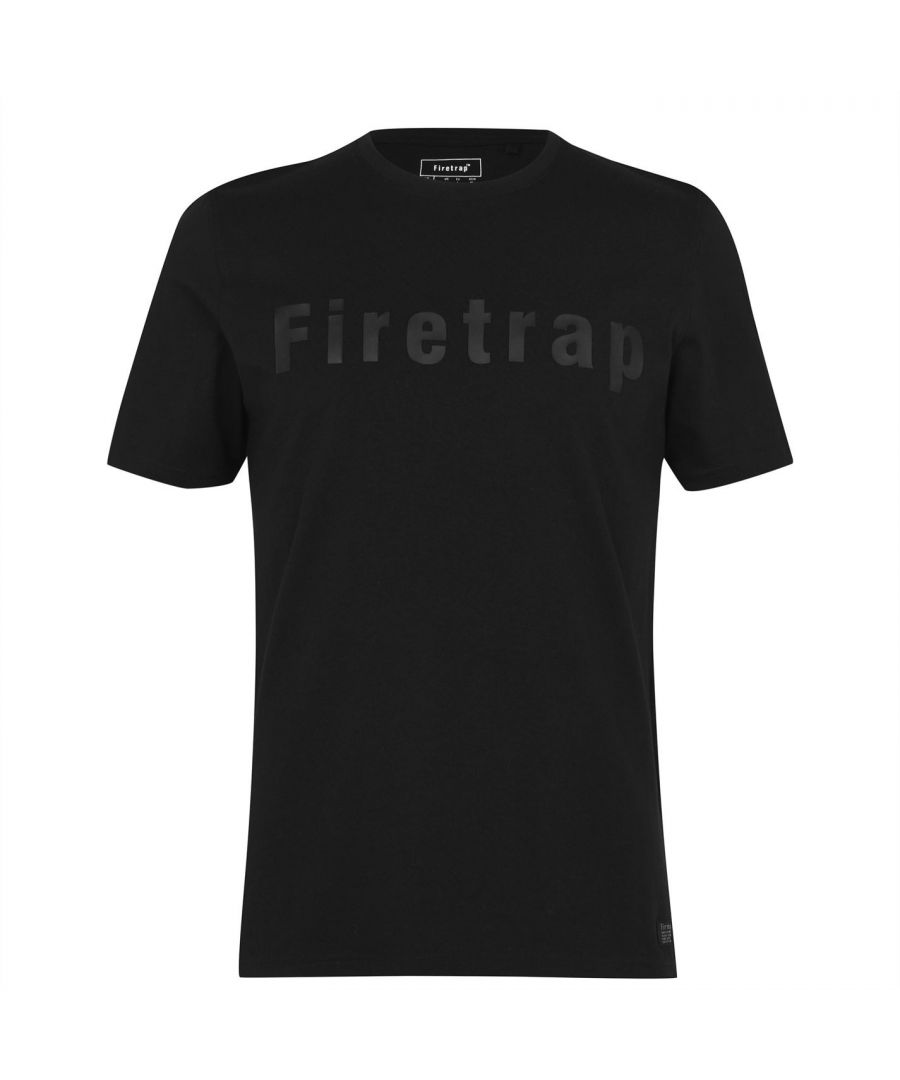 BOYS BRANDED FIRETRAP CREW NECK T-SHIRT BLUE OXIDIZE TB0140 SIZE 3 TO 15 YEARS 
