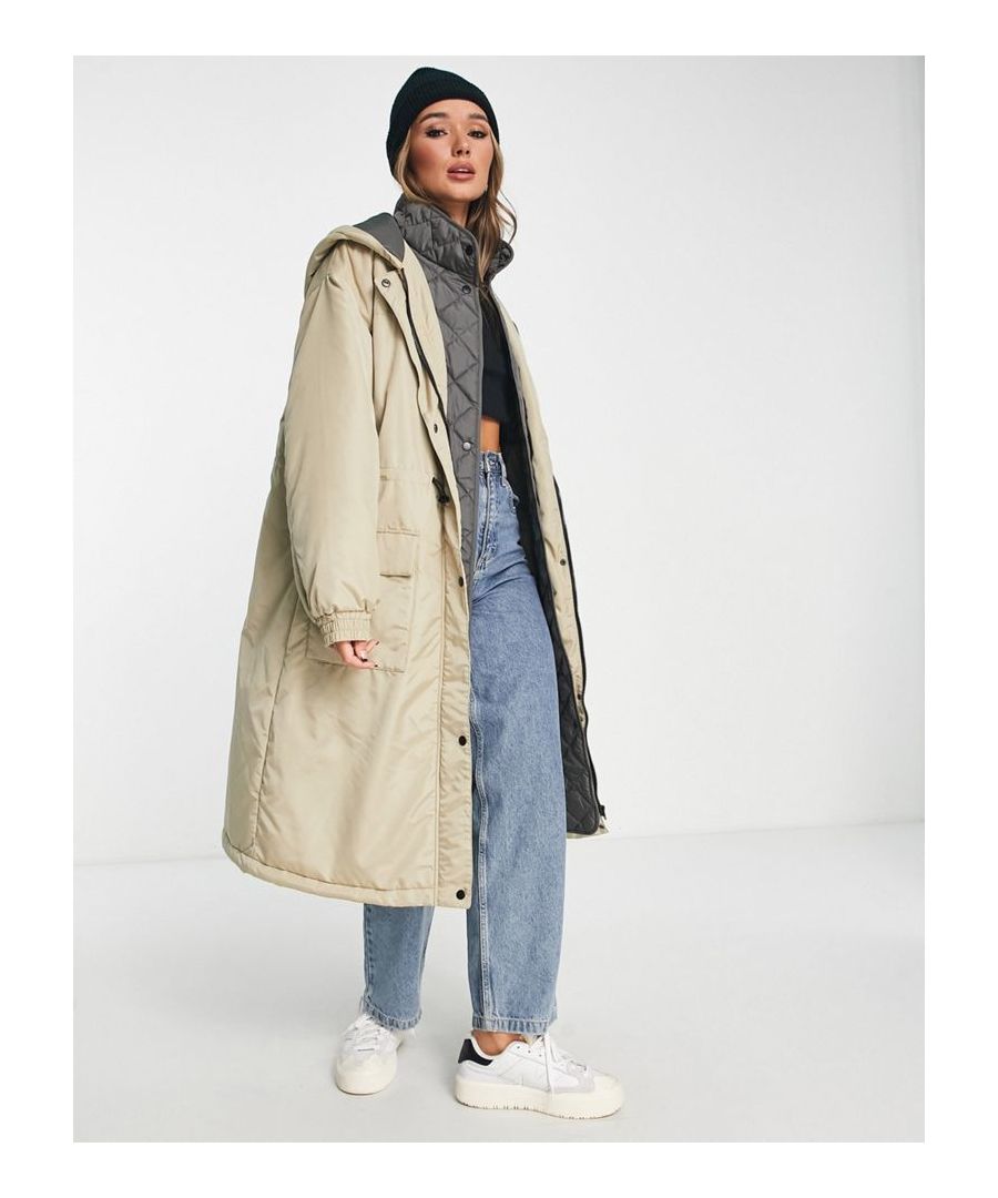 Coats & Jackets by ASOS DESIGN Low-key layering Fixed hood High collar Zip and press-stud fastening Toggle waist Side pockets Regular fit Sold by Asos