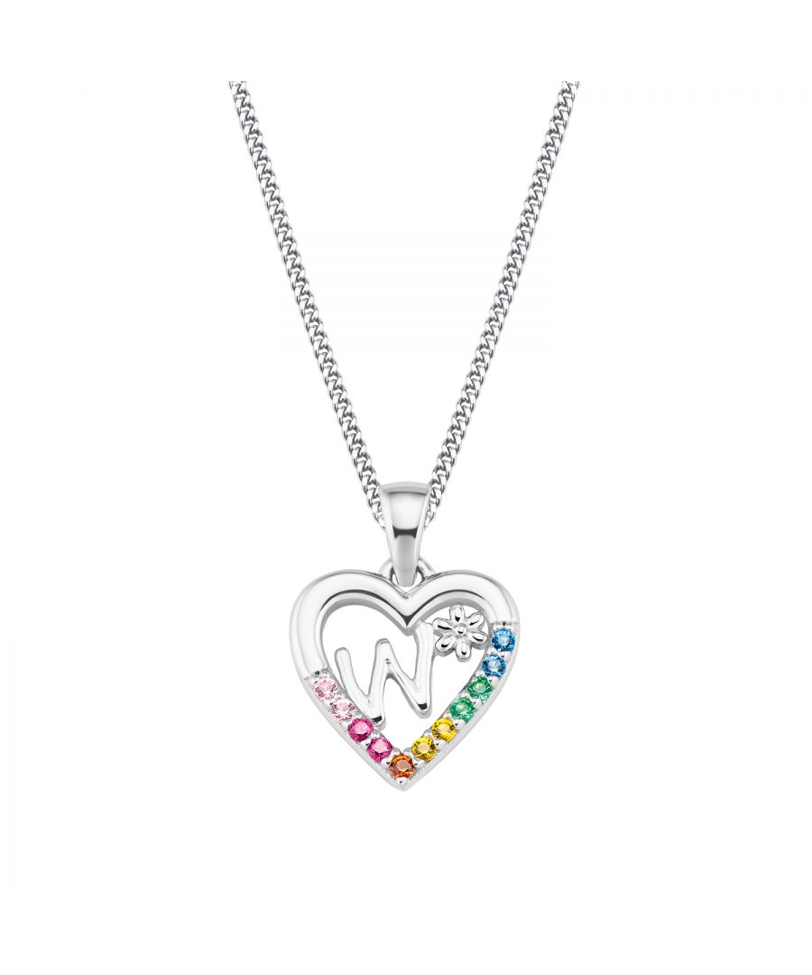 Give the little girl of your heart an extra personal gift with this sweet name necklace made of genuine 925 silver. The necklace is highly individual just for your sweetheart! Princess Lillifee combines high-quality material with colourful sparkling zirconia stones in rainbow look. The heart that frames the entire creation also exudes love. Thanks to an extension chain, the length of this tarnish-protected item of jewellery can be adjusted from 35 to 38 cm so that it grows with your child.