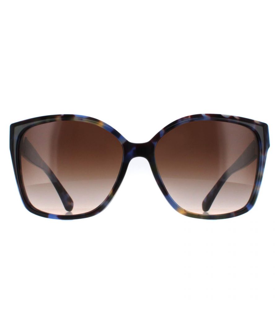 Michael Kors Square Womens Bright Blue Tortoise Brown Gradient MK2201 Malia - One Size