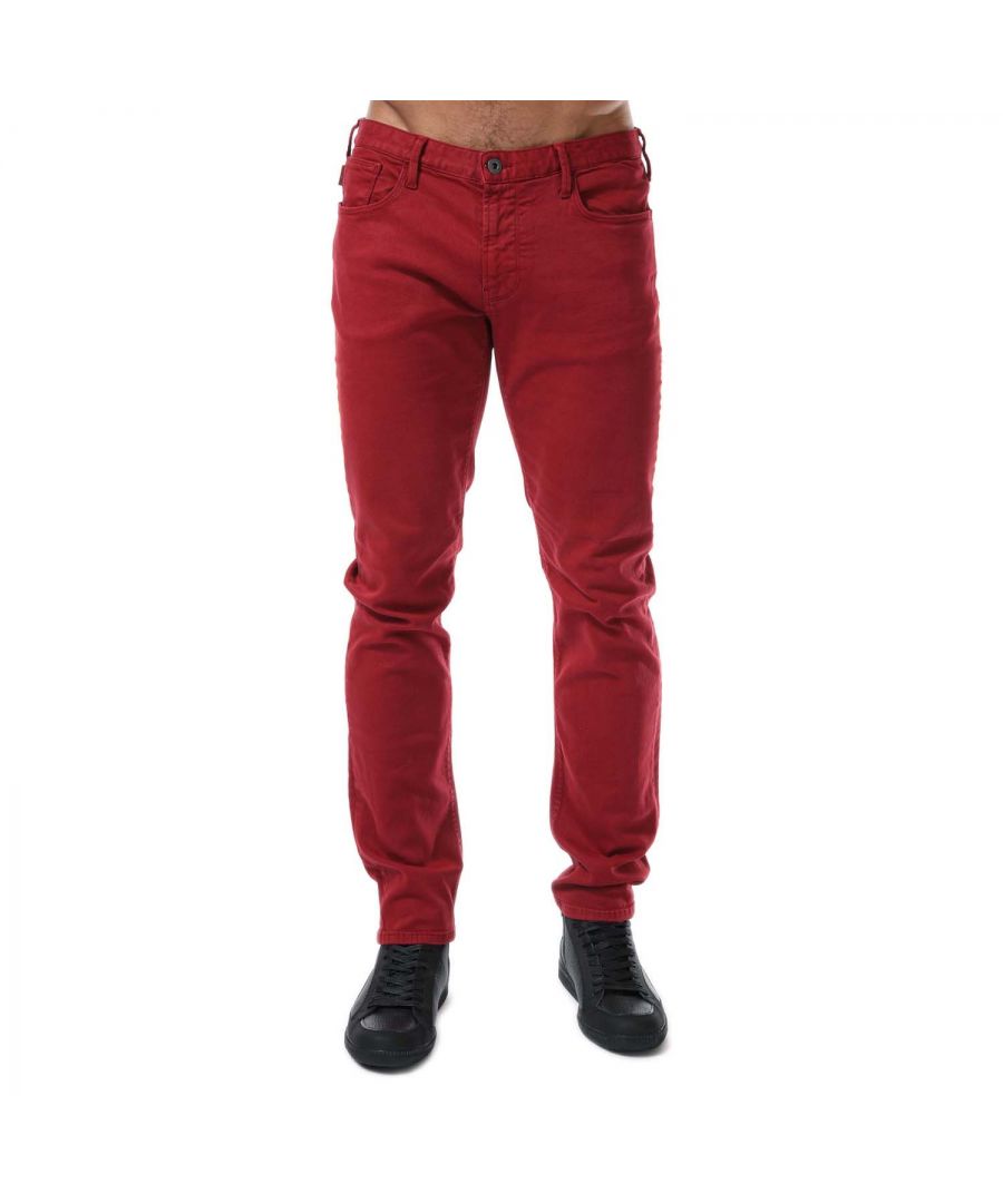 Armani J06 jeans voor heren, rood