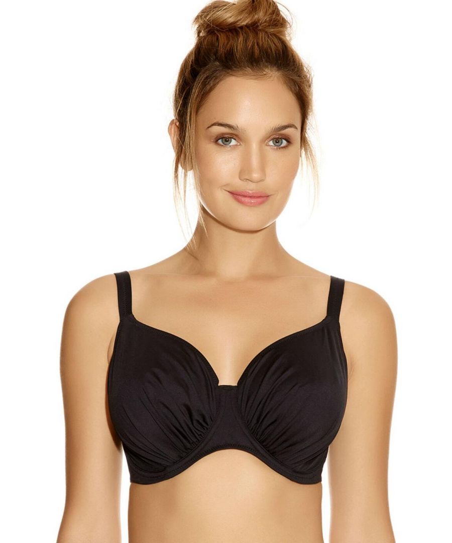 Fantasie Womens 5749 Versailles Full Cup Gathered Bikini Top - Black - Size 32D