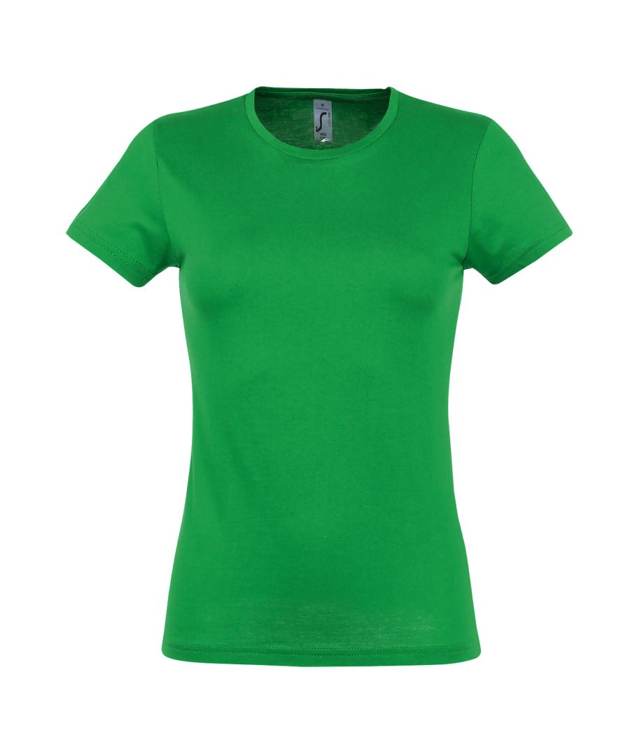 SOLS Womens/Ladies Miss Short Sleeve T-Shirt (Kelly Green) Cotton - Size Small