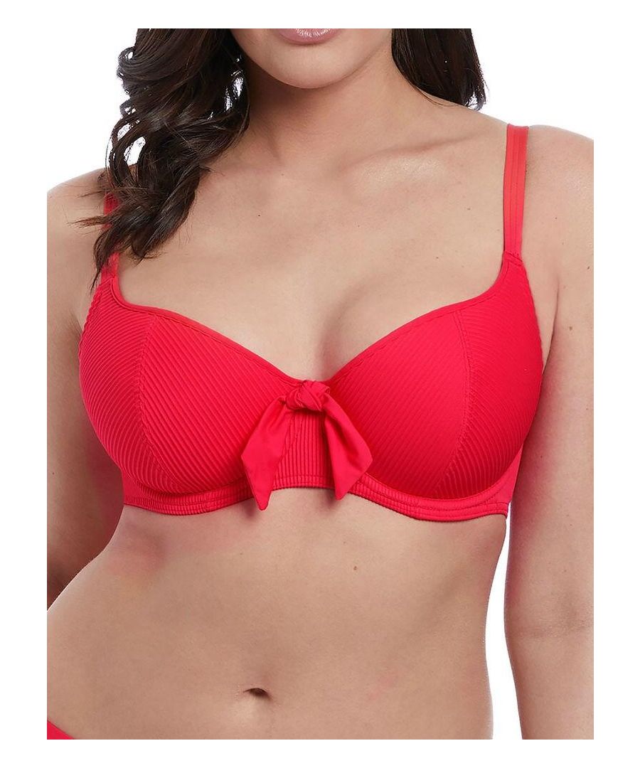 Freya Womens 6700 Nouveau Sweetheart Padded Bikini Top - Red - Size 32E