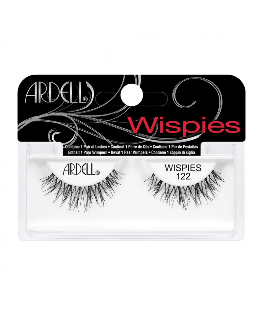Be pretty and charming with the Wispies™ 122, exclusively from Ardell. Light in volume with just the right length. Brings out the beauty of your natural lashes with signature Wispies™ texture and styling. Features a timeless round lash silhouette that opens up your eyes with a touch of brightness. Lightweight and comfortable too! Just the thing to give your gorgeous eye makeup that x-factor!