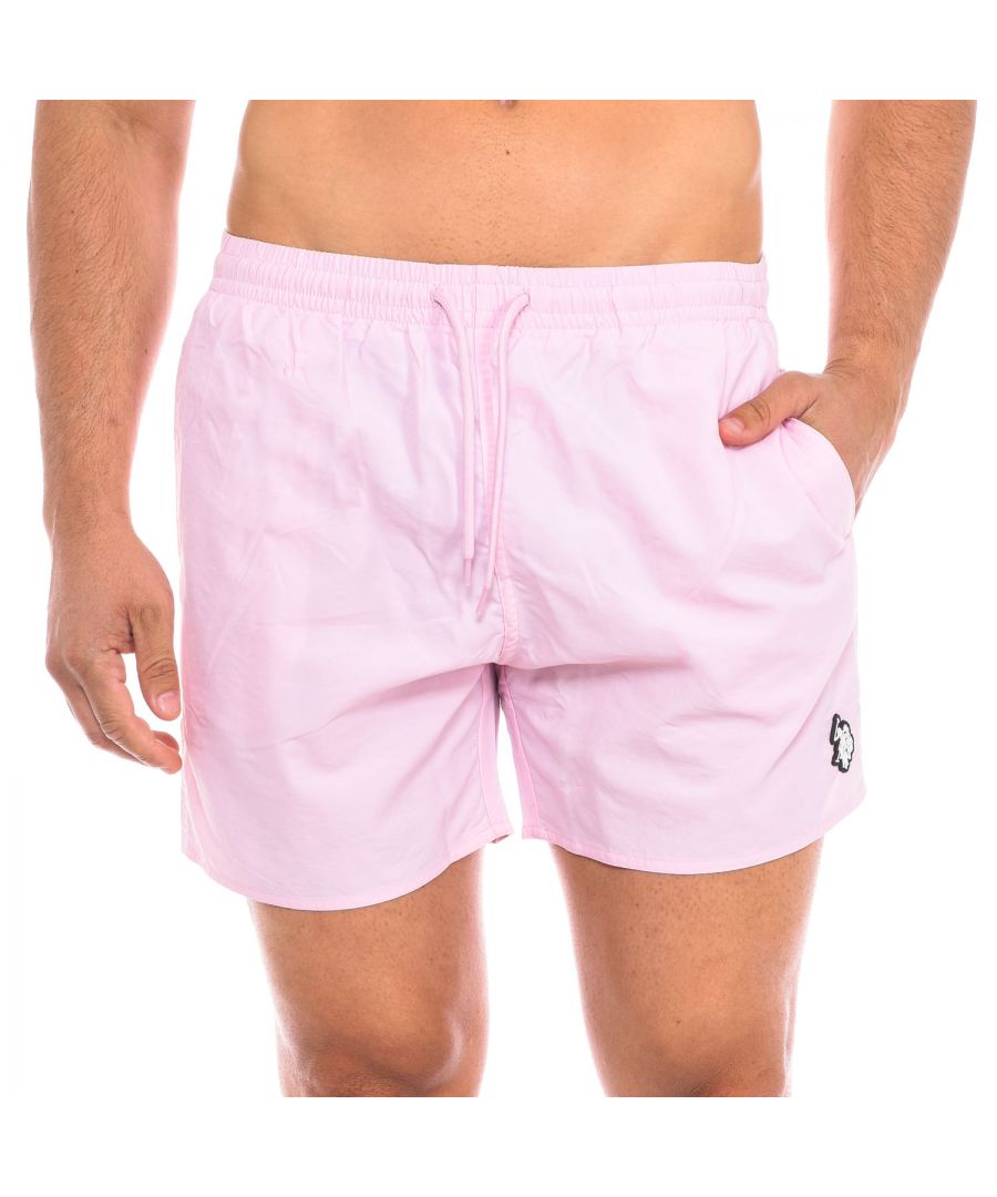 U.S. POLO Mens Boxer swimsuit 68128 men - Pink - Size Medium