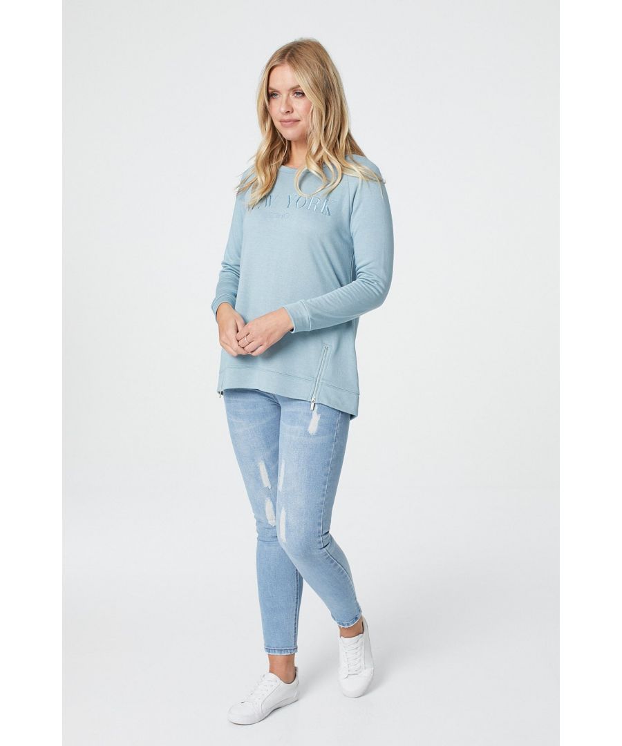 Image for New York Print Relaxed Long Sleeve Jumper