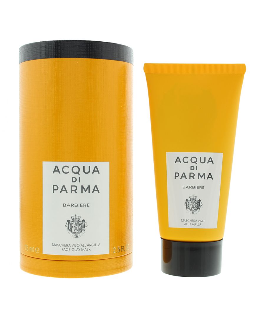 Acqua Di Parma Barbiere Clay Face Mask is a soft creamy black mask to purify the skin. The natural clay mask helps absorb impurities and oily residuals.